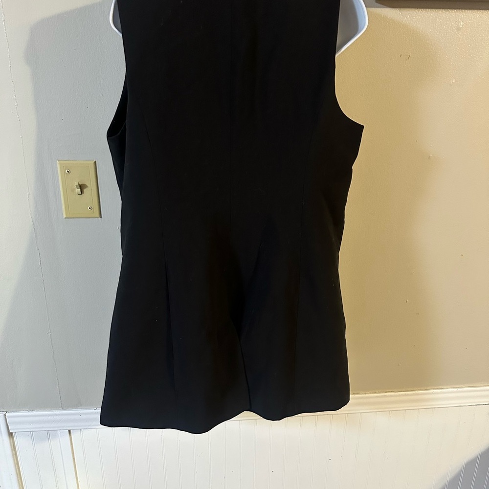 Rachel Zoe Black Sleeveless Longline Blazer Vest - Picture 5 of 5